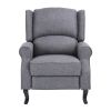 Fabric Wingback Recliner Chair for Living Room, Tufted Reading Chairs for Adults, Lazy Boy Recliners Chairs for Small Space,Lounge Chair(Grey)