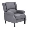 Fabric Wingback Recliner Chair for Living Room, Tufted Reading Chairs for Adults, Lazy Boy Recliners Chairs for Small Space,Lounge Chair(Grey)