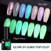 UR SUGAR Luminous Gel Top Coat Semi Permanent Glow In Dark Fluorescent Soak Off UV LED Color Gel Nail Varnish Nails for Manicure