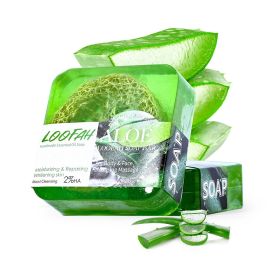 Transparent Handmade Plant Essential Oil Soap (Option: Luffa Aloe With Label)