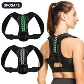 Adjustable Back Shoulder Posture Corrector Belt Clavicle Spine Support Reshape Your Body Home Office Sport Upper Back Neck Brace (Color: Grey Pink, size: S for weight 20-40KG)