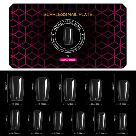 1 Box 500-550PCS Hot Black Box Nail Sheet Ultra-Thin Seamless Matte False Nail Tips Soft Gel Manicure Tips (Kinds: 4)