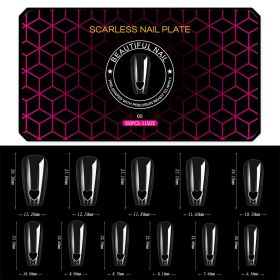 1 Box 500-550PCS Hot Black Box Nail Sheet Ultra-Thin Seamless Matte False Nail Tips Soft Gel Manicure Tips (Kinds: 5)