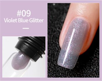 AS Brand 30ml Glitter Nude Pink Clear Polygels Acrylic Extension Hard Nail Gel Builder For Nails (Color: 009#)