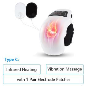 Electric Heating Knee Pad Air Pressotherapy Massager Leg Joint Infrared Therapy Arthritis Pain Relief Knee Temperature Massage (Ships From: China, Color: NO Airbag-with Patch)