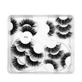 Multi-Level False Eyelashes 8 Pairs Of Natural Thick False Eyelashes (Type: BRAZIL)