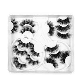 Multi-Level False Eyelashes 8 Pairs Of Natural Thick False Eyelashes (Type: SHSHA)