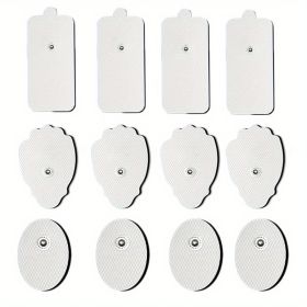 12pcs Reusable Self-Adhesive Electrode Pads - For Muscle Stimulator & EMS Massager - Replacement Massage Pads (Quantity: 12 Pieces)