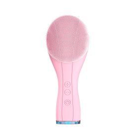 Rejuvenate Your Skin with a Portable USB Electric Silicone Face Cleaning Brush Spa! (Color: pink)