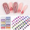 1 Box Nail flame sticker decoration waterproof 2021 new ins wind color lasting nail polish glue decorative sticker sheet