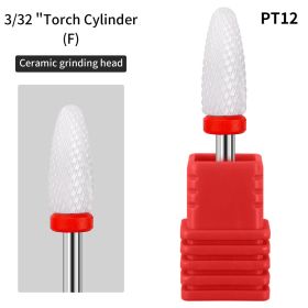 1 piece Nail Art Ceramic Unloading Polishing Head to Dead Skin Polishing Machine Nail Tool Polishing Head Replacement Head (Color: PT-12)