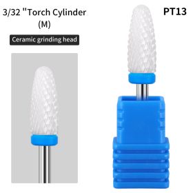 1 piece Nail Art Ceramic Unloading Polishing Head to Dead Skin Polishing Machine Nail Tool Polishing Head Replacement Head (Color: PT-13)