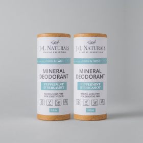 Mineral Deodorant (Duo) (Scent 1: Activated Charcoal, Scent 2: Orange & Bergamot)