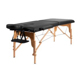 Portable Massage Table Adjustable Facial Spa Bed (Type: Beauty & Health Supplies, Color: Black)