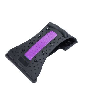 Home lumbar spine cervical support neck traction device (Style: English, Color: Purple)