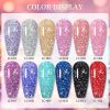 LILYCUTE 7ml Holographic Glitter Gel Nail Polish Spring Color Sparkling Sequins Soak Off UV LED Varnish Nail Art Decoration