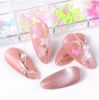 1 box of popular Christmas and Halloween three-dimensional nail art sticker ornaments;  flower and butterfly design nail art ornaments