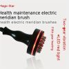 Meridian Brush, LED Red Light Heating Scraping Device Body Brush, Vibration Body Massager Scrub Brush - Black