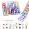 1 Box Nail flame sticker decoration waterproof 2021 new ins wind color lasting nail polish glue decorative sticker sheet